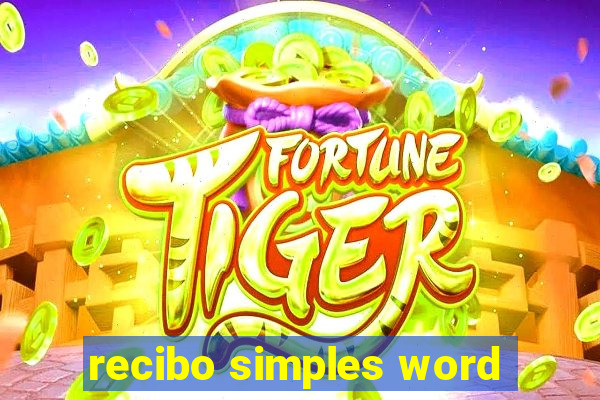 recibo simples word